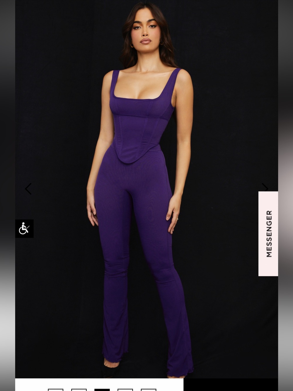 HOUSE OF CB Erin High Waist Flare Leg Pants and corset top set